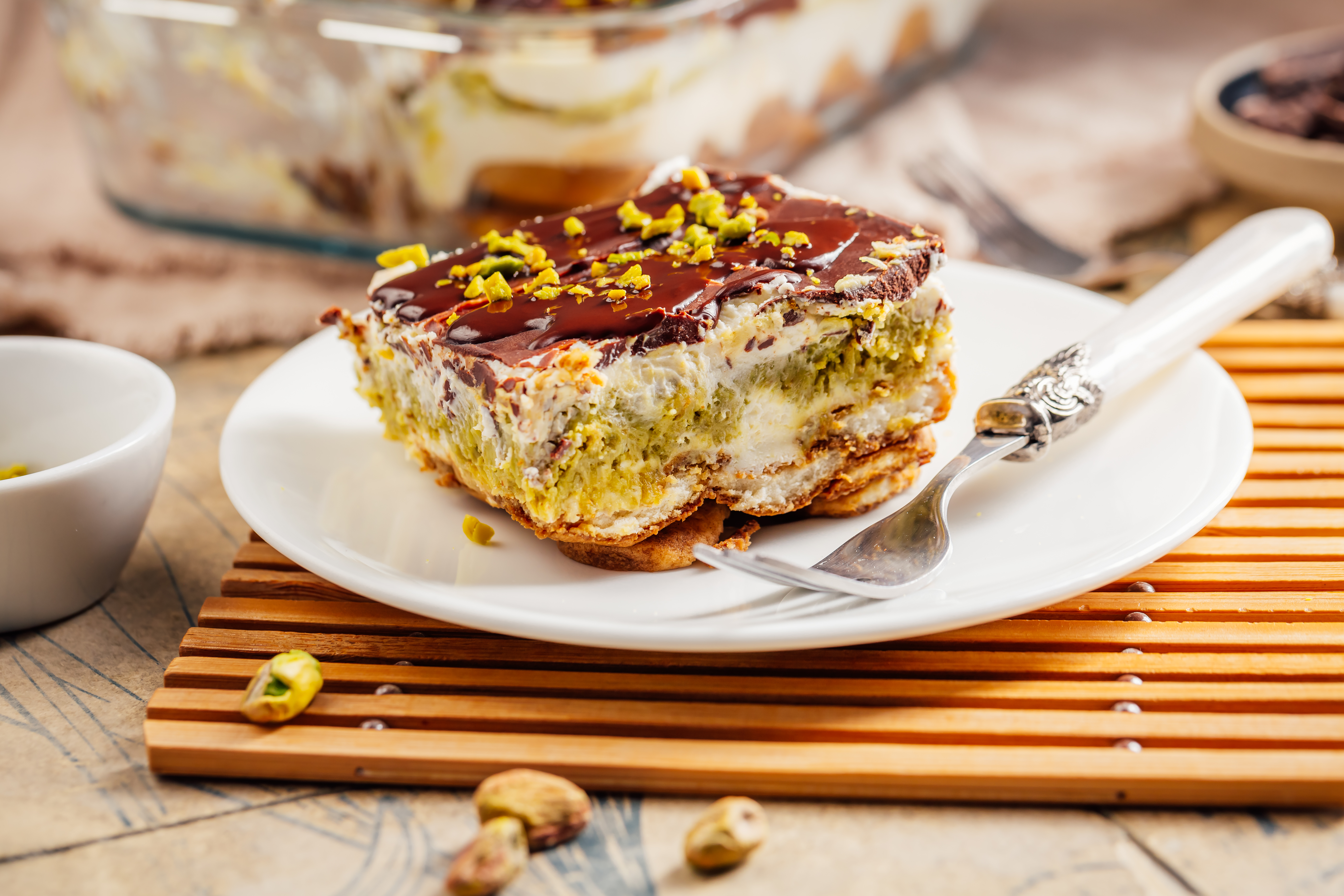 Este es el paso a paso para hacer un tiramisú de pistacho