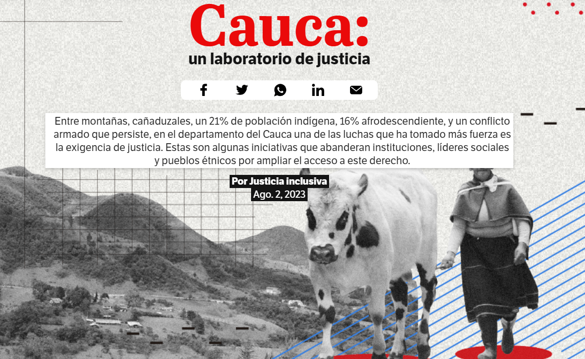 Cauca: laboratorio de justicia