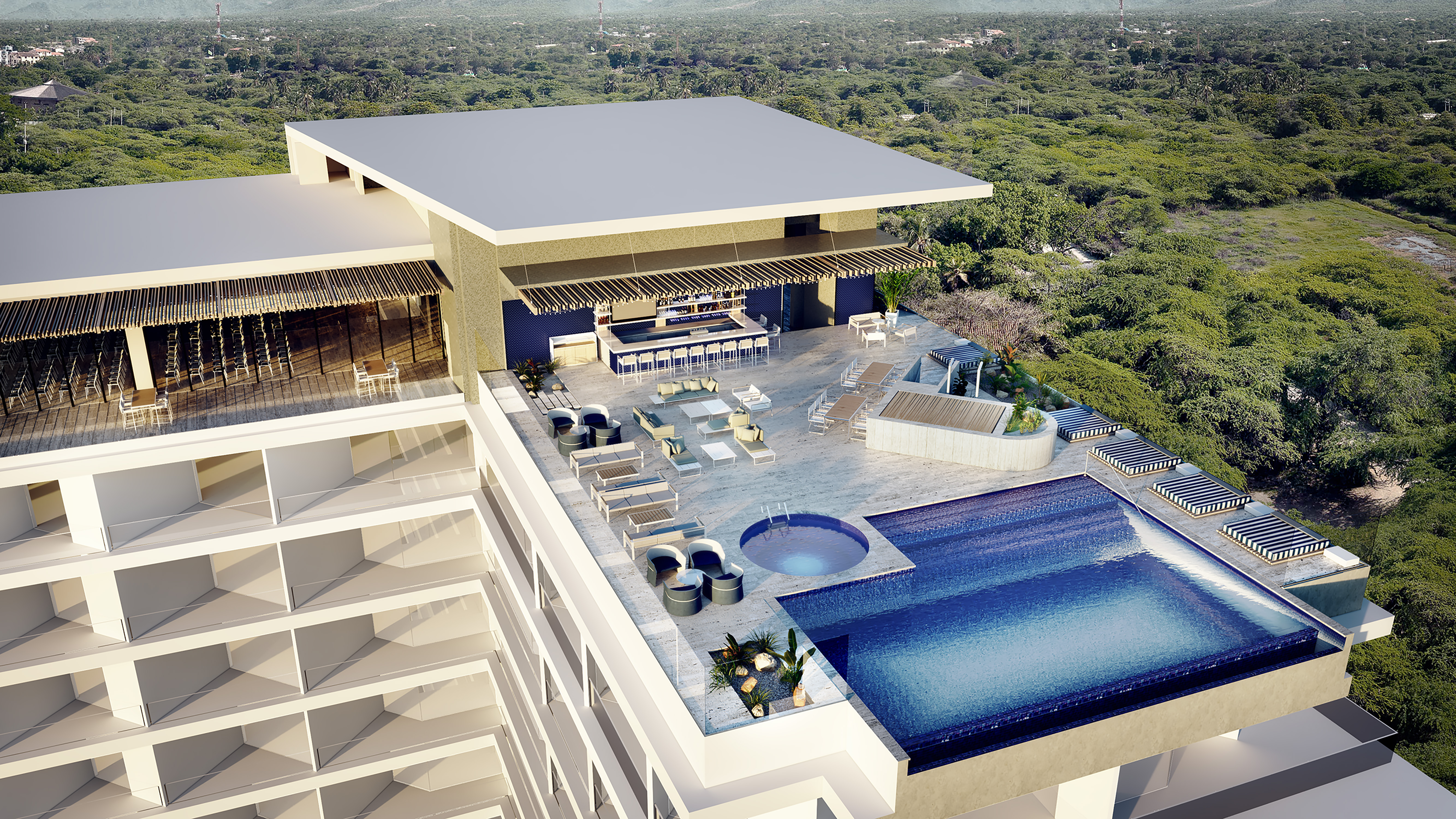 Hilton Santa Marta cuenta con 265 modernas habitaciones.