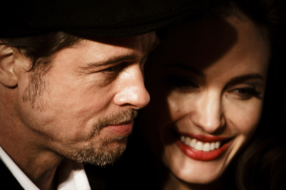15 Dec 2010, Rome, Italy --- Brad Pitt and Angelina Jolie before the premiere of the movie "The Tourist" in Rome --- Image by © Simone Cecchetti/Corbis
