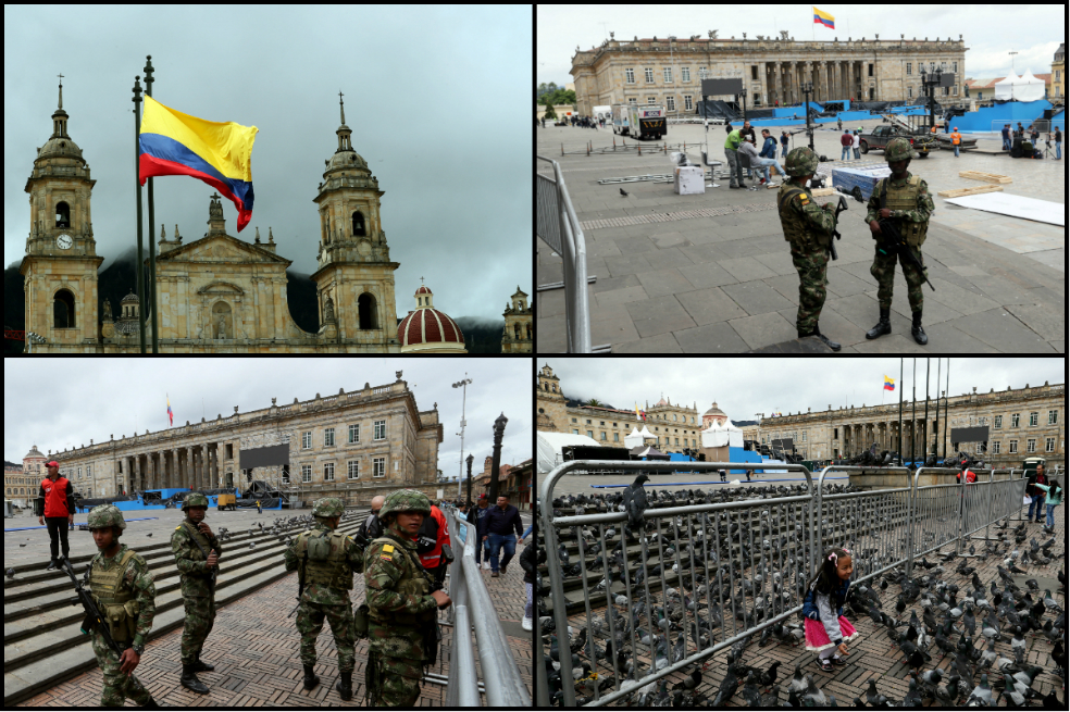 Imágenes: así alistan la Plaza de Bolívar para la transmisión del mando presidencial