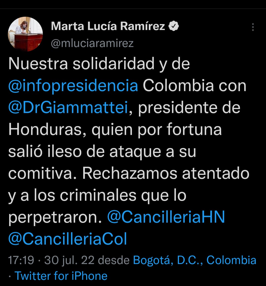 Trino de Marta Lucía Ramírez
