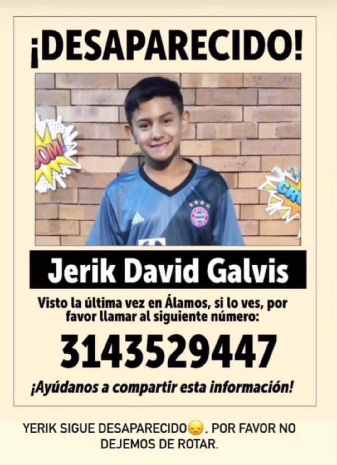Cartel desaparecido.