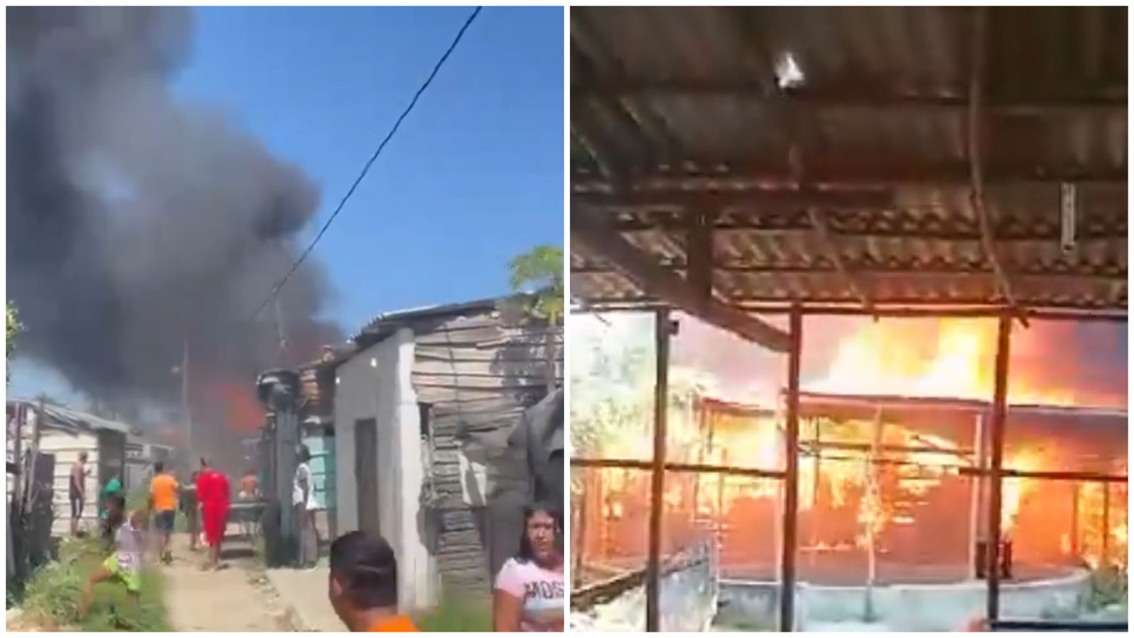 Incendio por un cortocircuito en Barranquilla dejó más de 20 casas destruidas