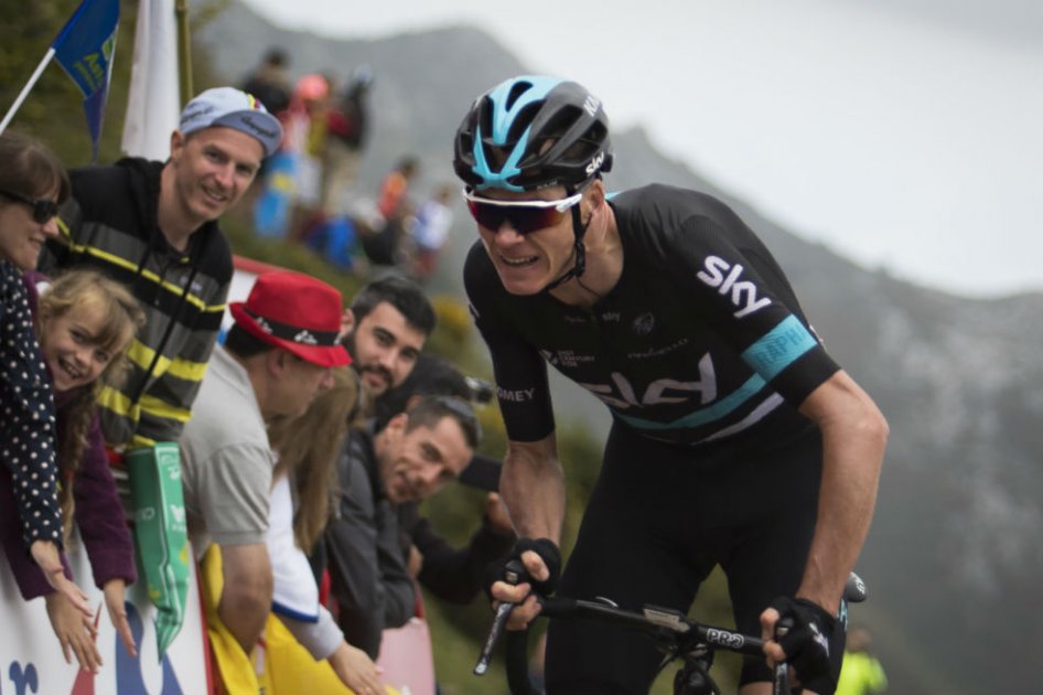 Chris Froome, tercero en la clasificación general de La Vuelta. Foto: AFP