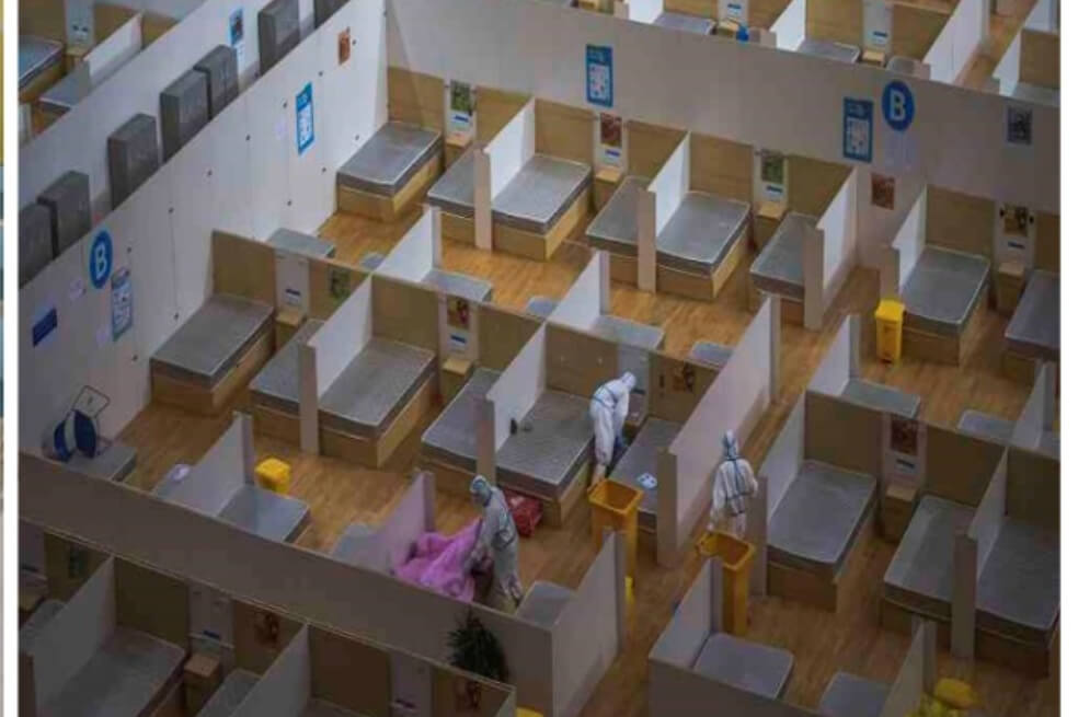 Esta ilustración, que se incluyó en la proyección de los costos del hospital en Corferias, mostraba cómo quedarían los pabellones una vez entre en operación. / Cortesía