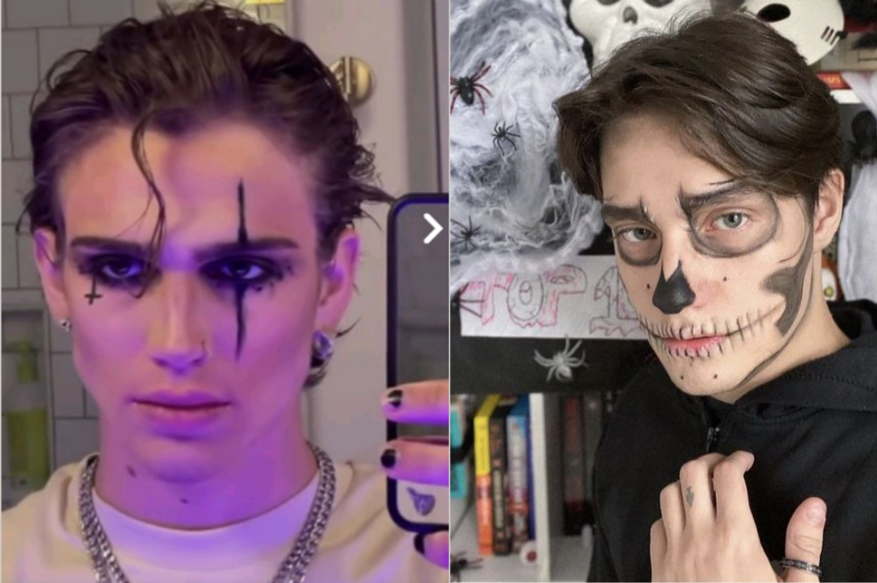 Maquillaje sencillo de Halloween para hombre