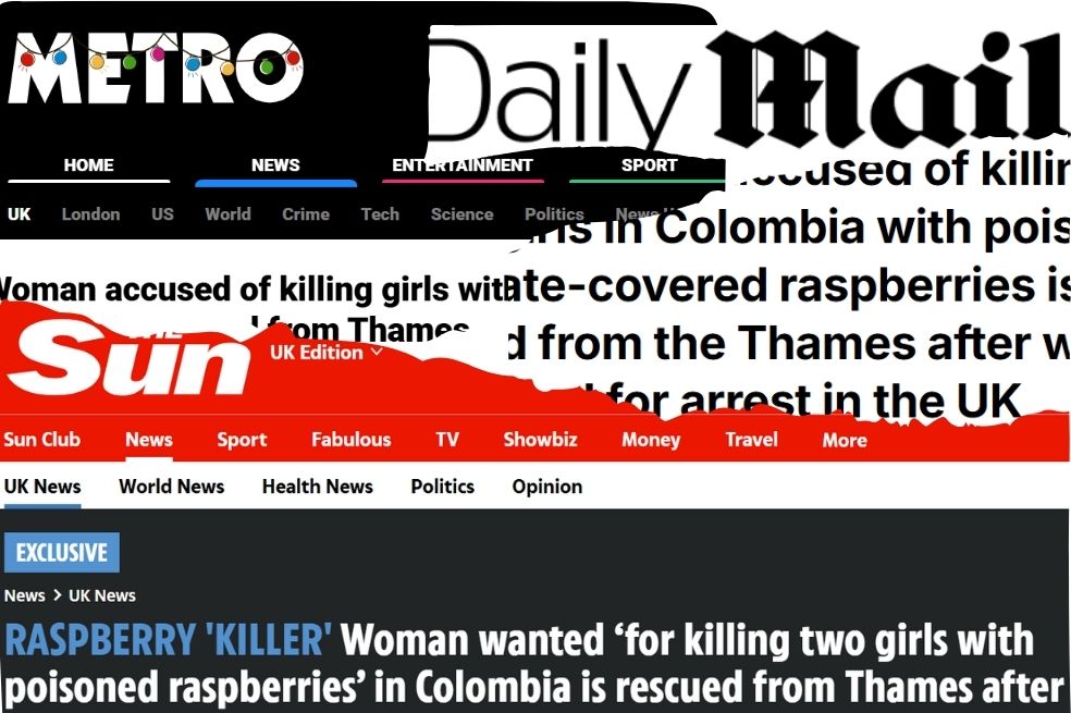 Así registró la prensa inglesa la captura de Zulma Guzmán; la llamaron la “asesina de las frambuesas”