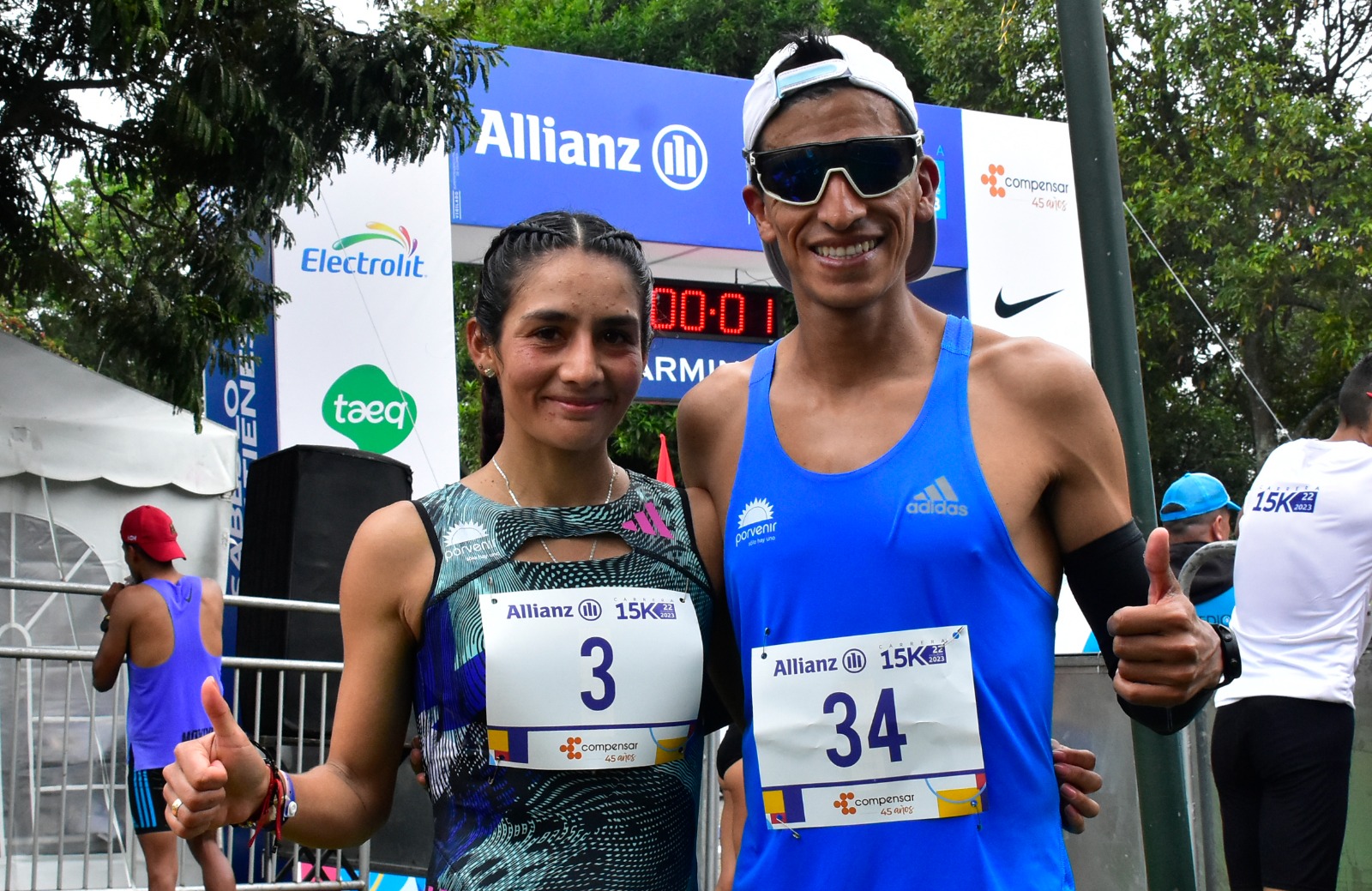 Participantes de la carrera Allianz 15K de Bogotá en la edición de 2023.