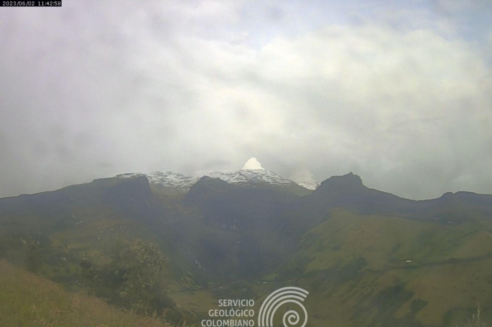 Este es el estado del volcán Nevado del Ruiz el viernes 2 de junio