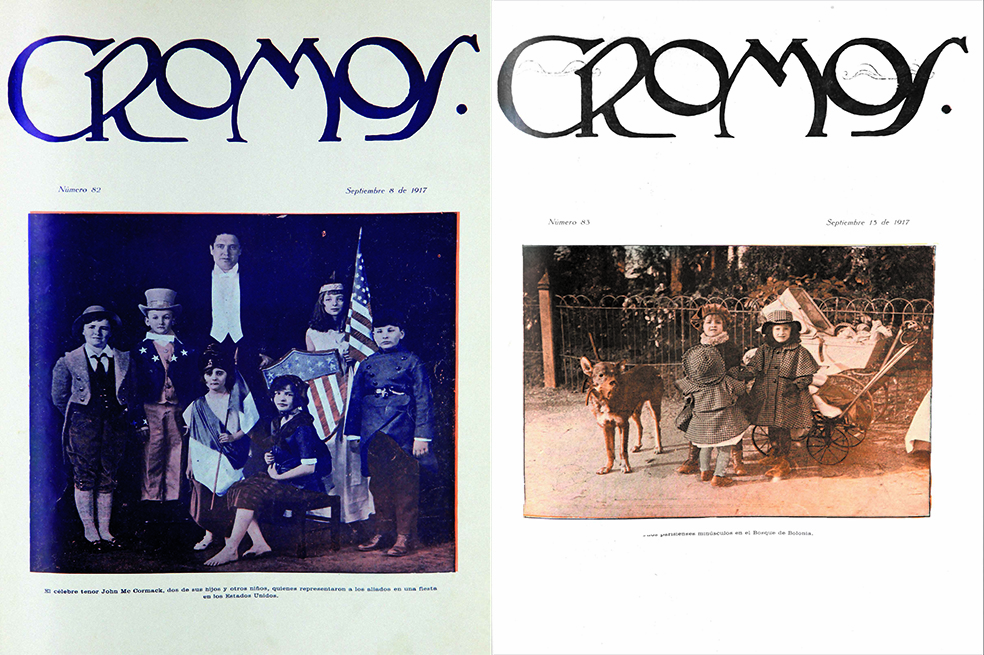 Las primeras fotografías en las portadas de Cromos