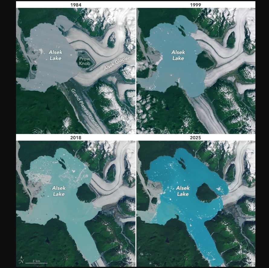 El retroceso de un glaciar en Alaska da origen a una nueva isla