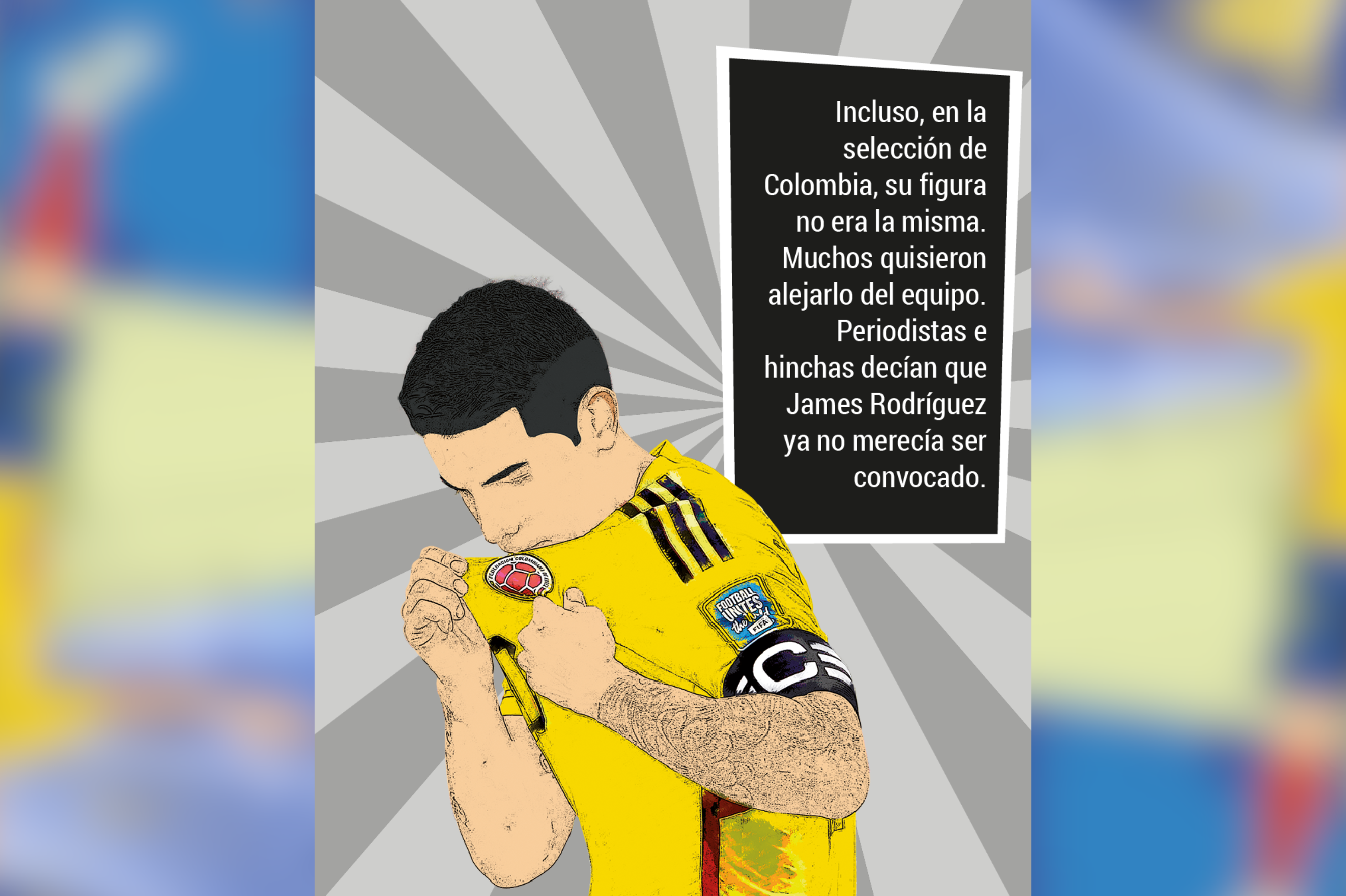 James Rodríguez, el líder de la selección de Colombia.