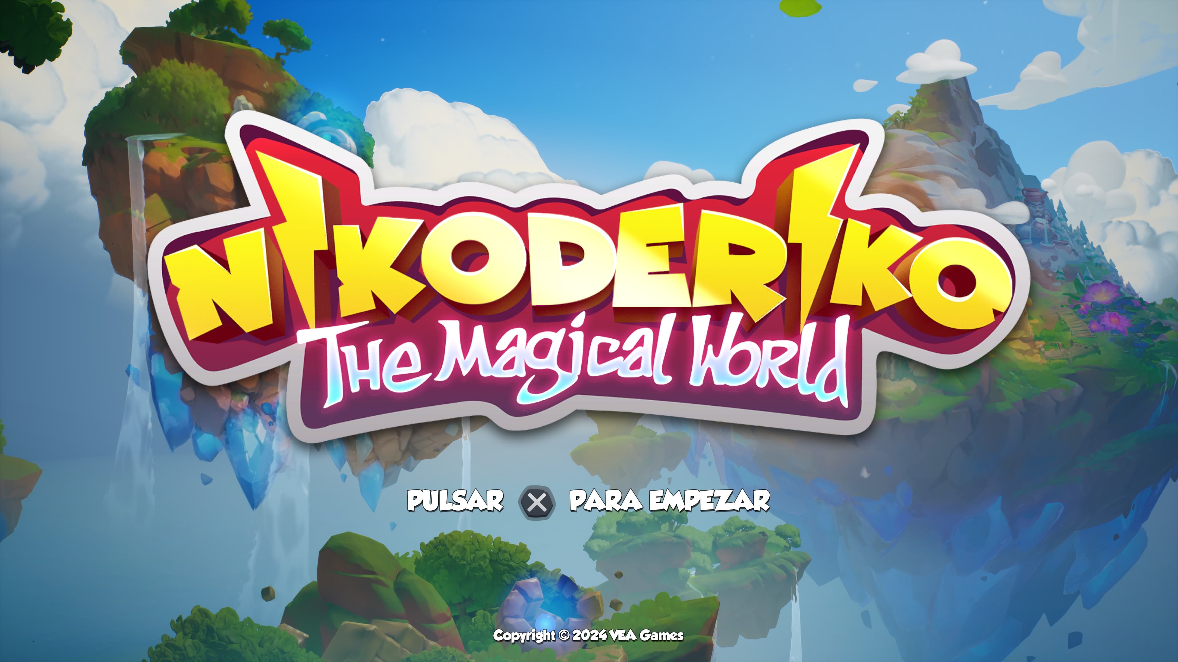 Pantalla de inicio de Nikoderiko: The Magical World.