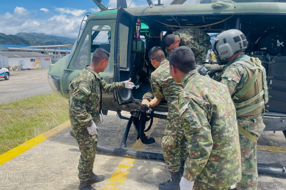 Uno de los combatientes de las disidencias capturados, resultó herido en el enfrentamiento.