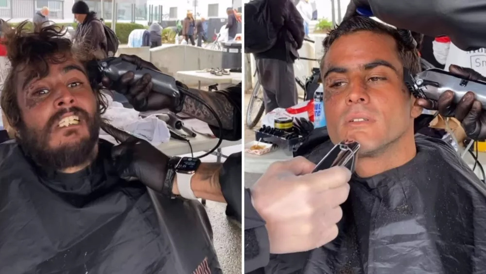 Un habitante de calle se volvió tendencia en redes sociales por su sorprendente cambio de look