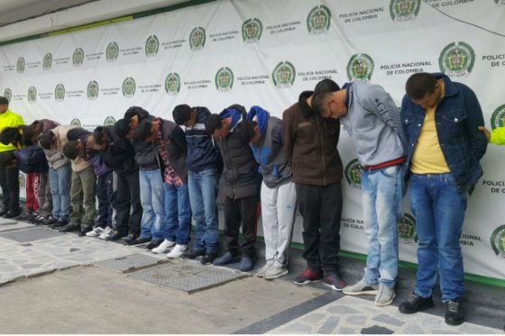 Capturan 17 integrantes de las bandas “Los Fantásticos” y “Los Buitragos” en Bogotá