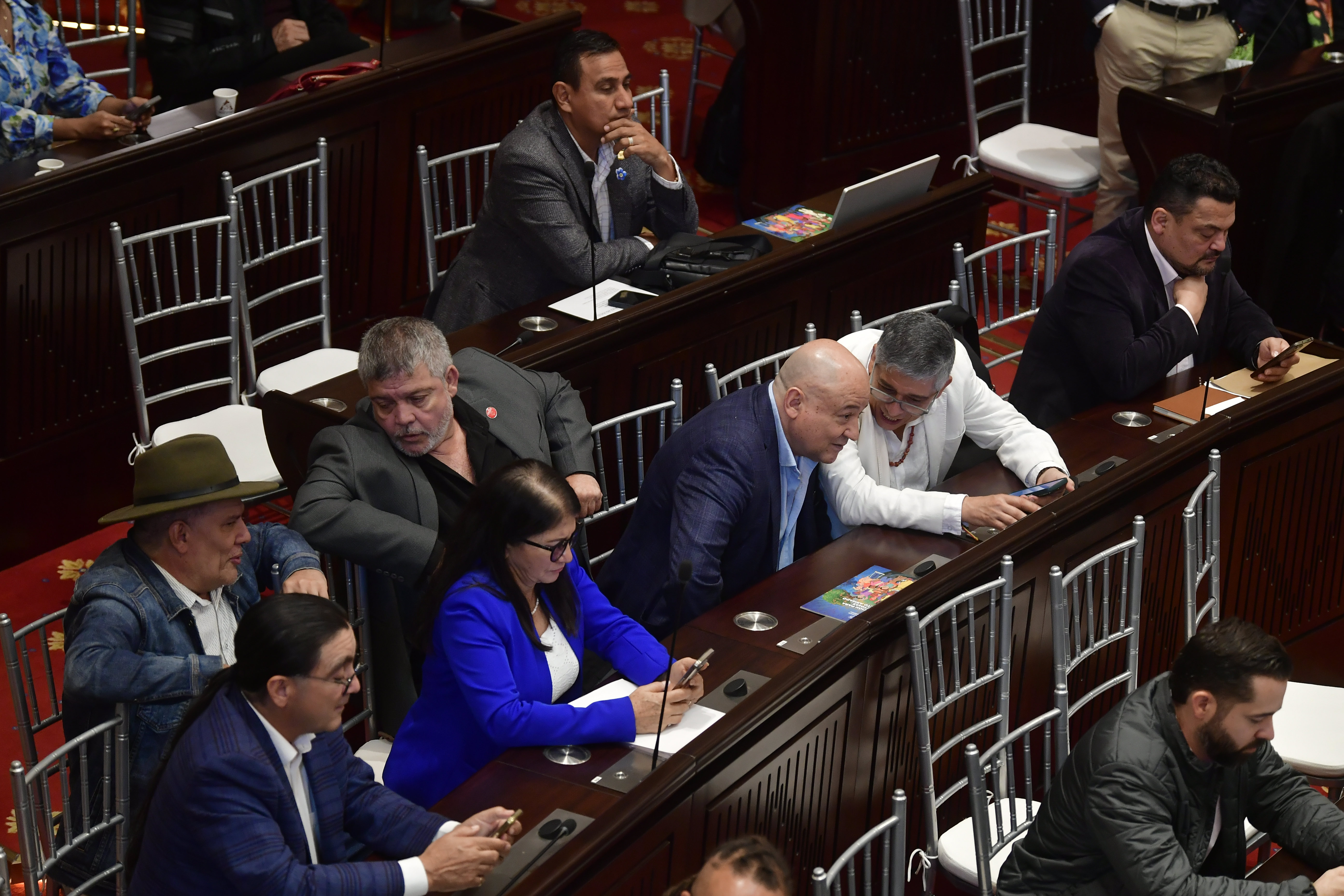 Congresistas de esta bancada, en la sesión del Congreso donde se conmemora el Día Nacional de Víctimas del conflicto.