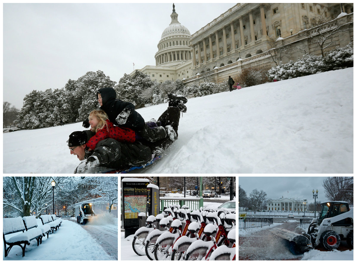 Tormenta de nieve azota  a la capital de Estados Unidos