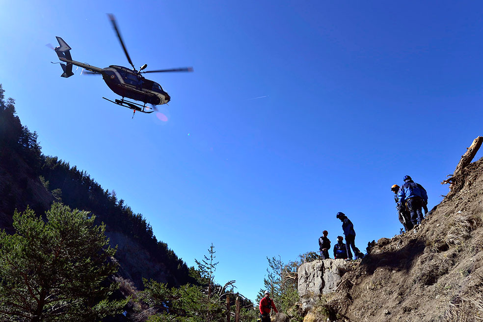 Tareas de rescate en los Alpes franceses