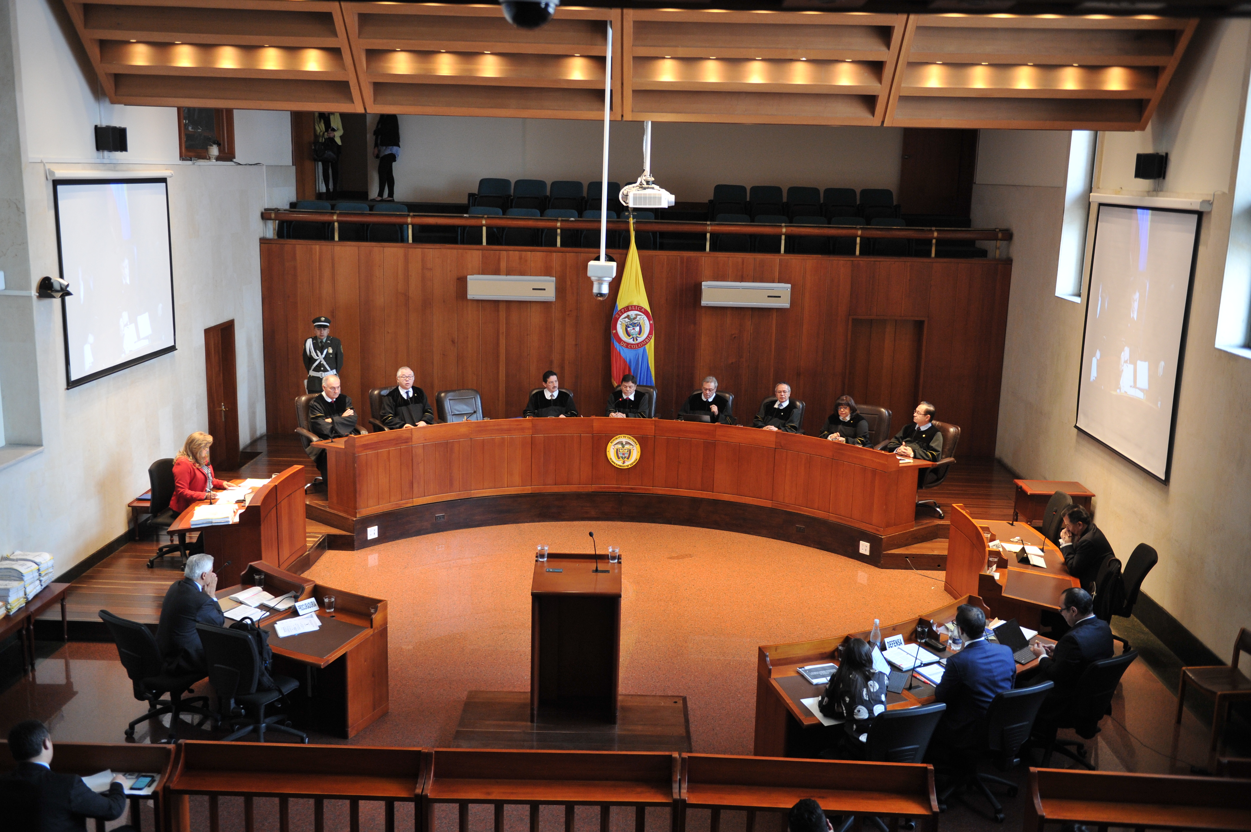Exmagistrado de la Corte Constitucional, ante la Sala Penal de la Corte Suprema en el primer día de su juicio por concusión (soborno).