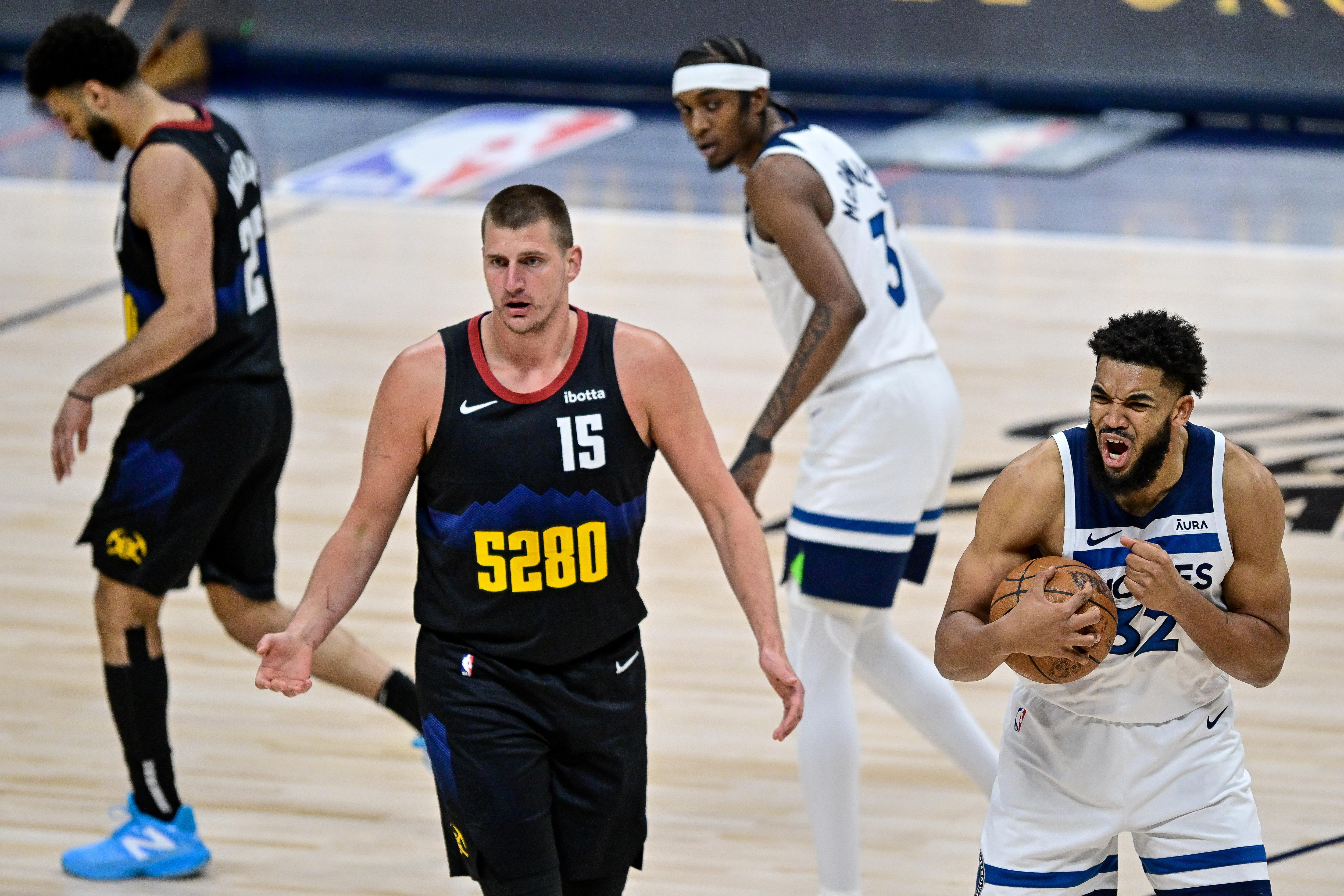Sufren los campeones de la NBA: Timberwolves se fue arriba 2-0 contra Denver Nuggets