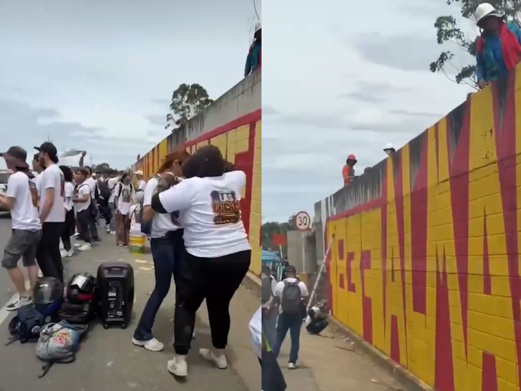 La jornada incluyó murales, mensajes y actividades simbólicas relacionadas con las víctimas de ejecuciones extrajudiciales documentadas por la JEP.