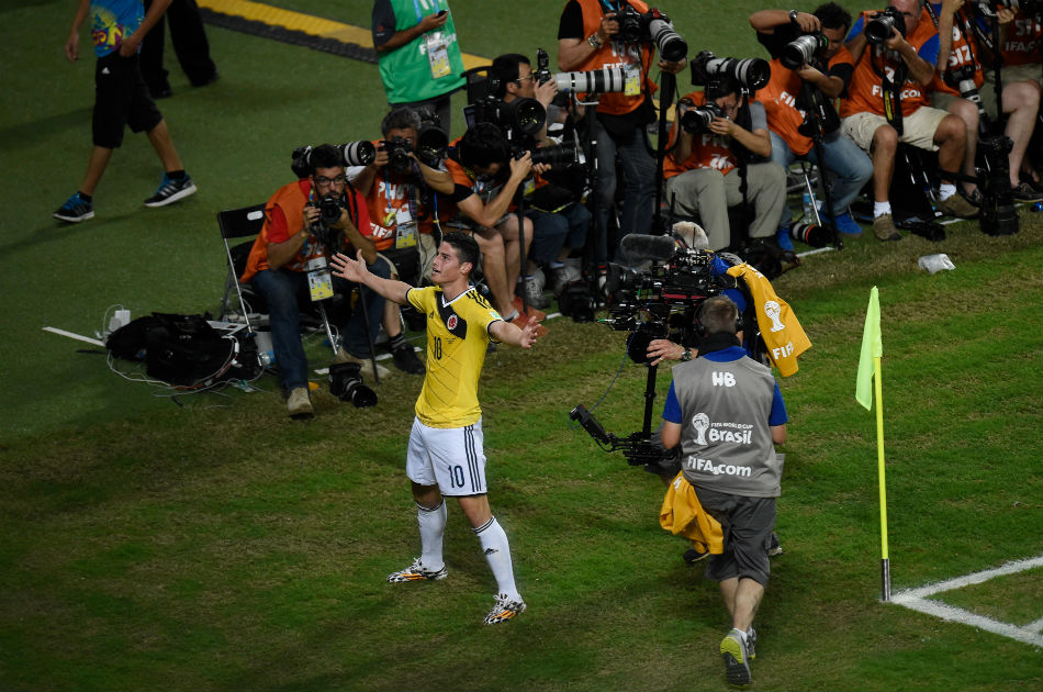 James Rodríguez, máximo goleador de Colombia en la historia de los mundiales