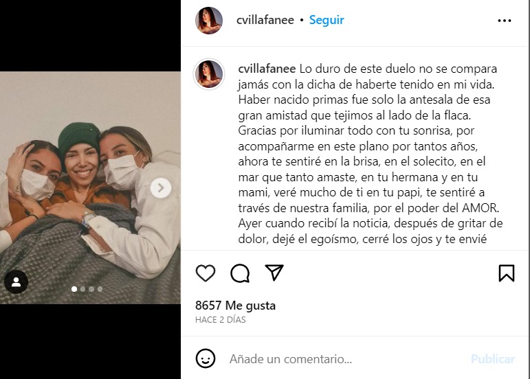 Prima de Alejandra Villafañe dio detalles de los últimos días de vida de la actriz