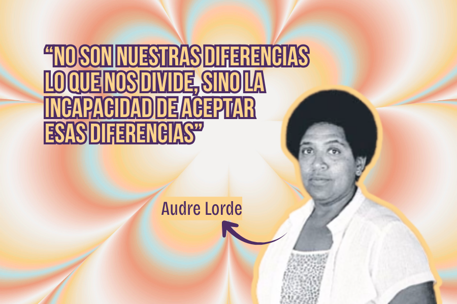 Audre Lorde, poeta, ensayista y activista feminista negra y lesbiana estadounidense.