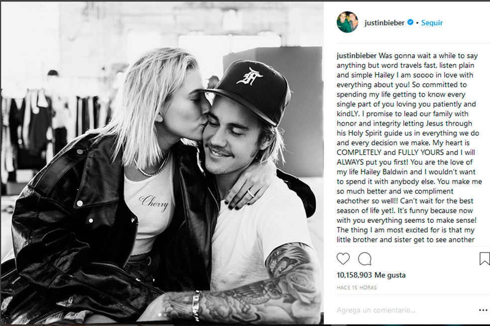 Justin y Hailey Bieber retrasan su boda religiosa