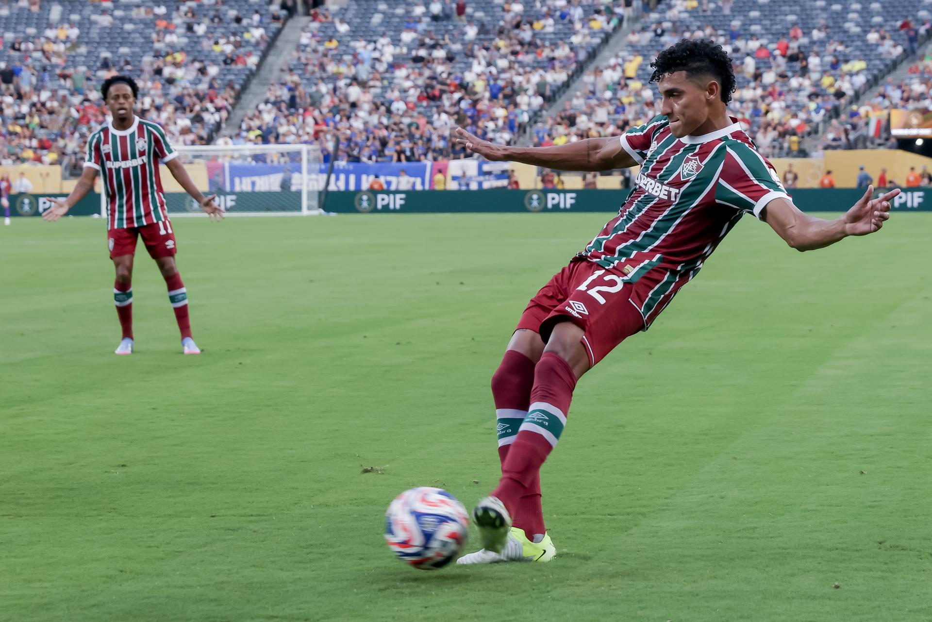 EAST RUTHERFORD (United States), 21/06/2025.- Gabriel Fuentes of Fluminense in action against Ulsan HD during the FIFA Club World Cup 2025 match between Fluminense and Ulsan HD in East Rutherford, New Jersey, USA, 21 June 2025. (Mundial de Fútbol) EFE/EPA/SARAH YENESEL
