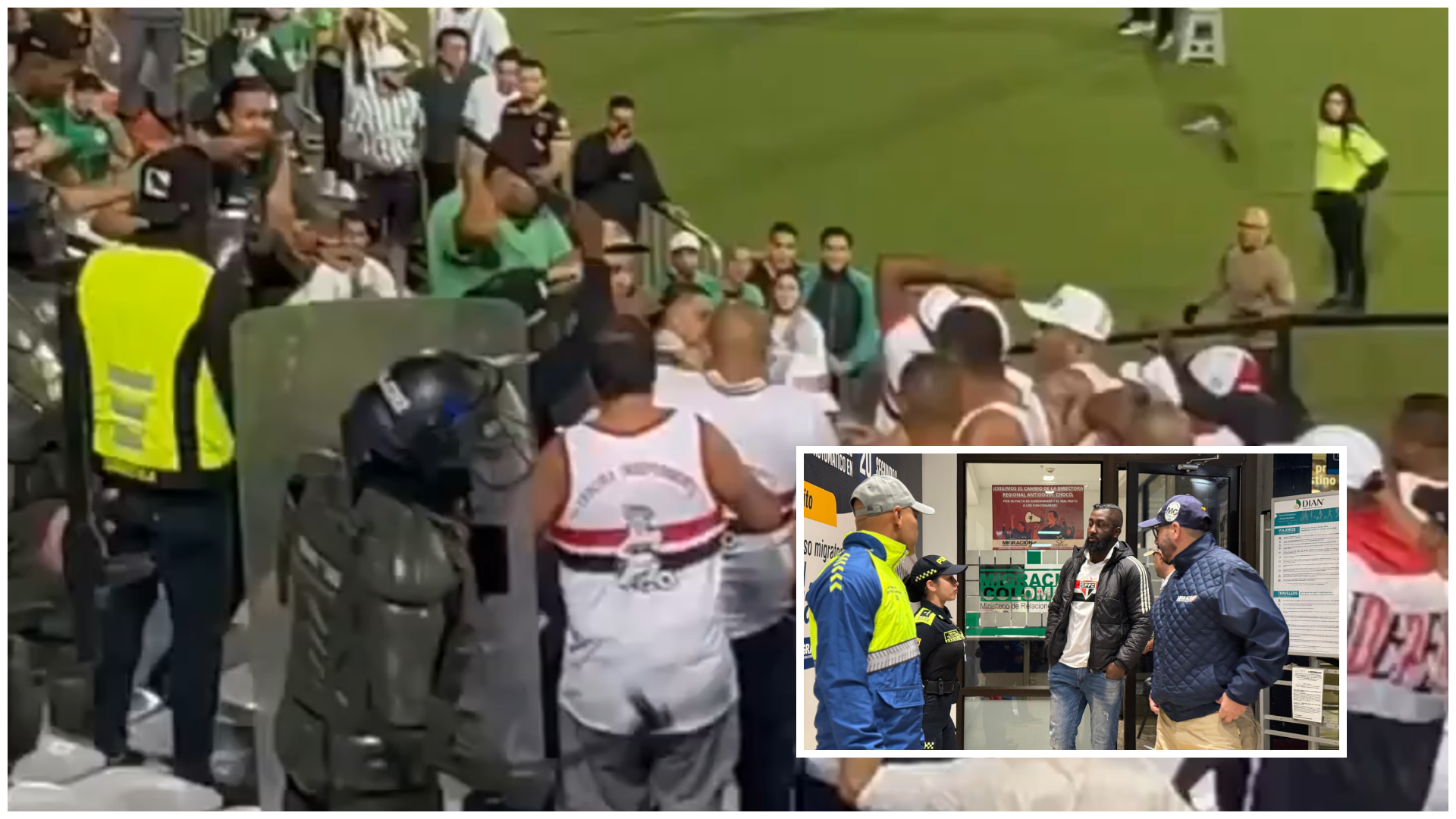 Deportaron a hincha del Sao Paulo por riña en el Atanasio en partido con Nacional