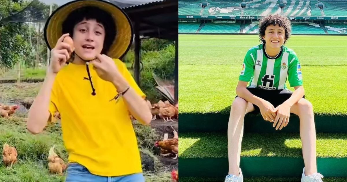 El niño tiktoker y granjero que viajó a España y conoció a Falcao