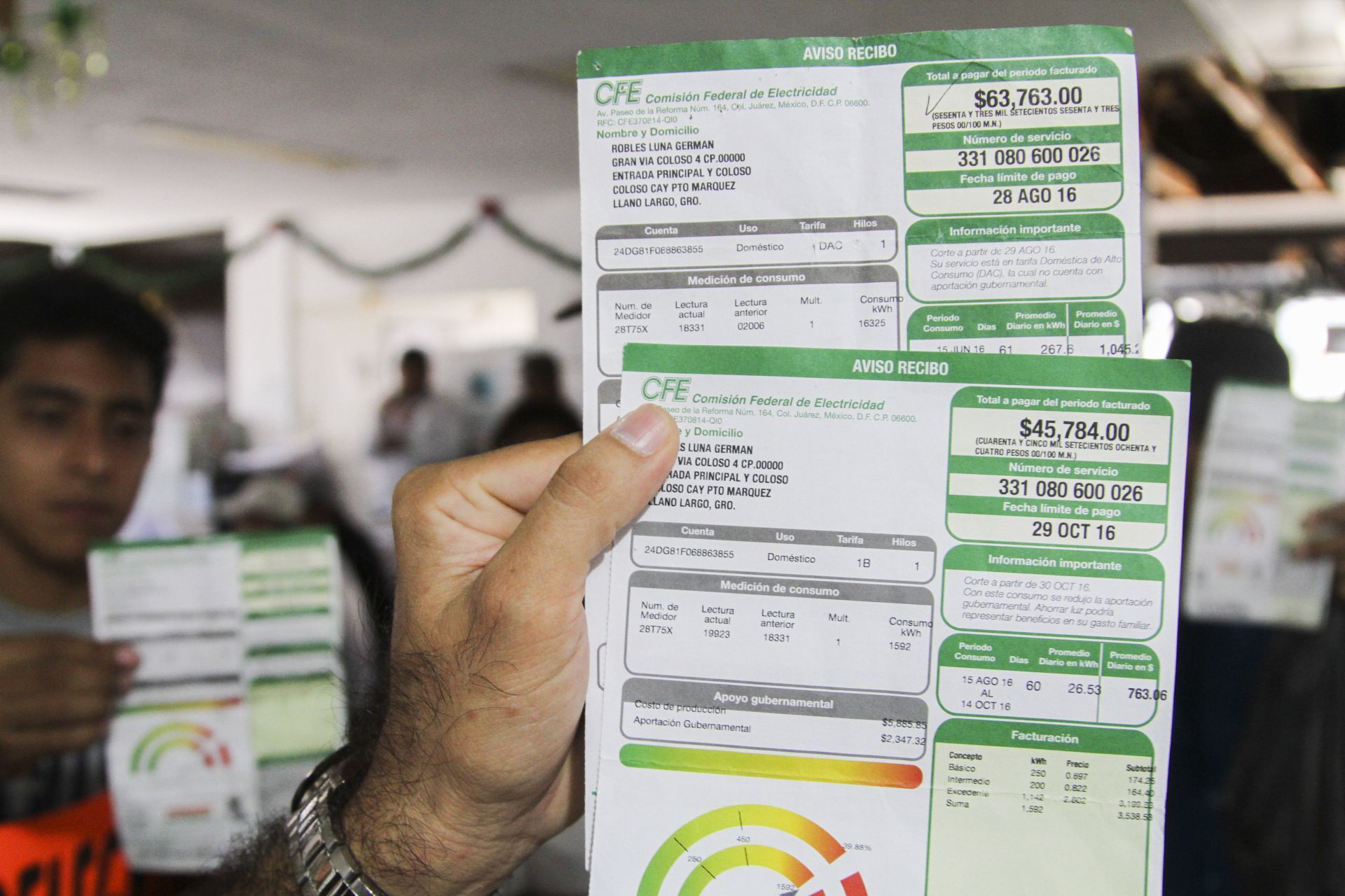 Vecino de Panabá denuncia aumento desproporcionado en su recibo de luz