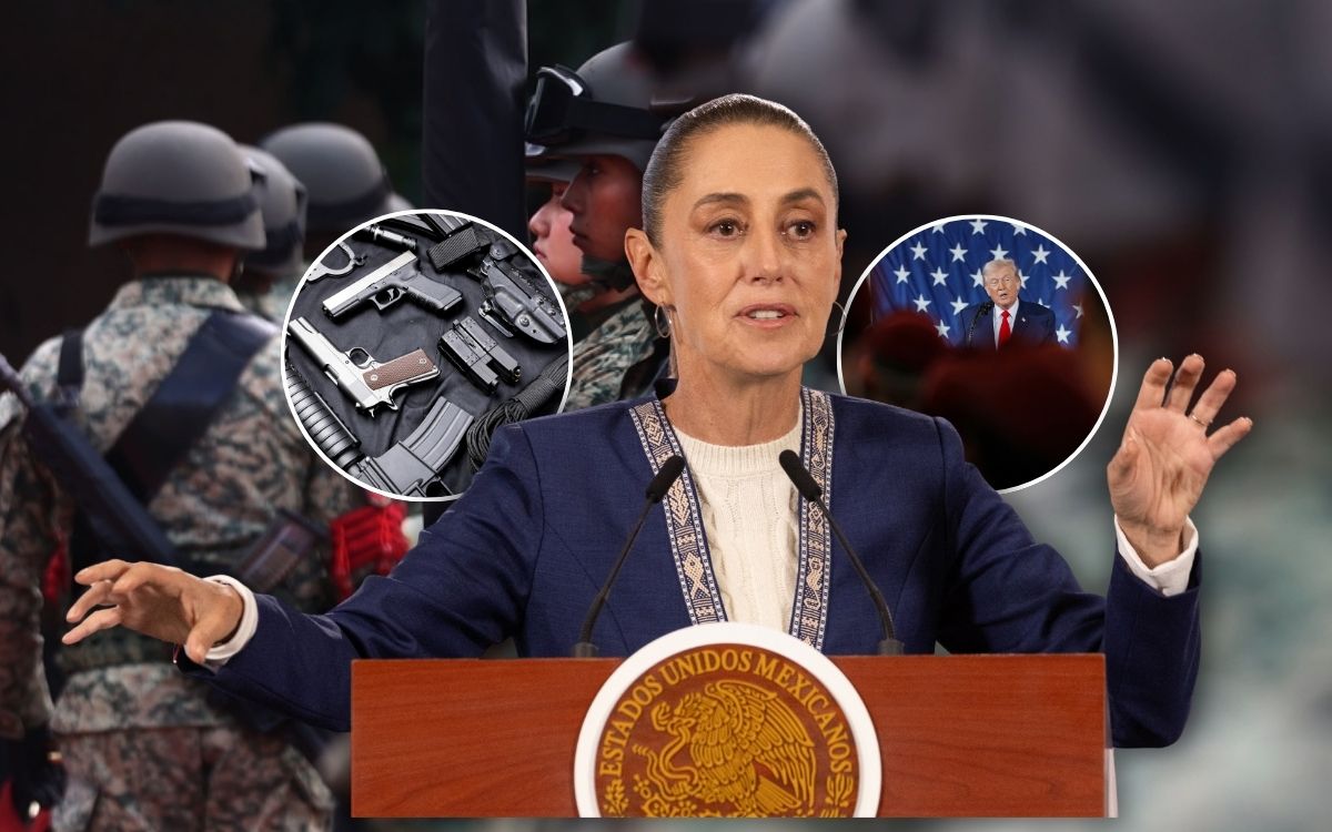 Sheinbaum exige a Estados Unidos cortar el flujo de armas ilegales que armaron al crimen en México