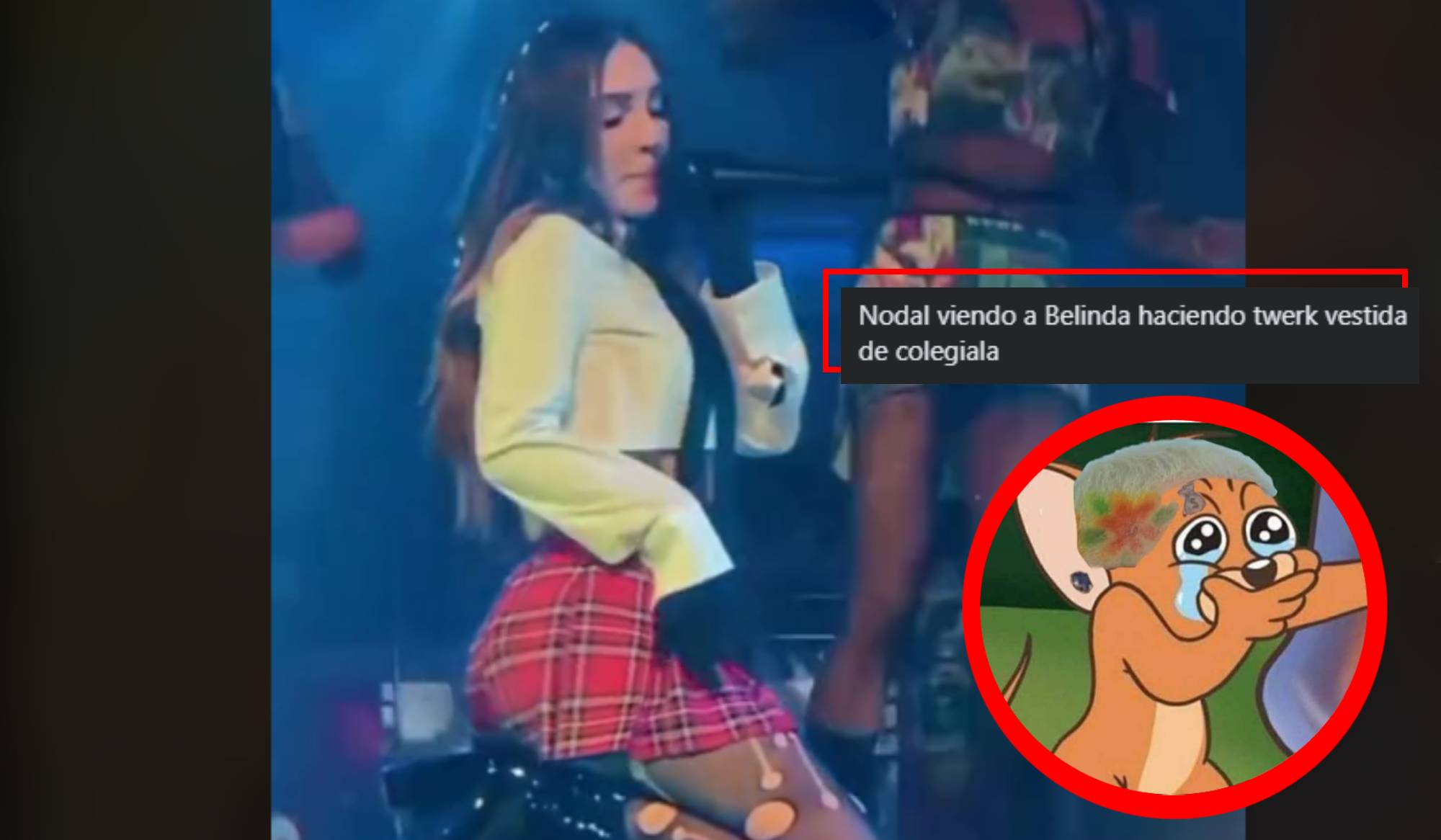 Belinda baila twerk vestida de colegiala y usuarios de redes se mofan de  Nodal por dejarla ir | En El Radar