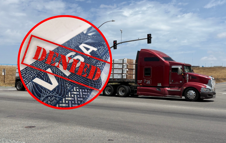 Cancelan visas a cientos de transportistas en la frontera