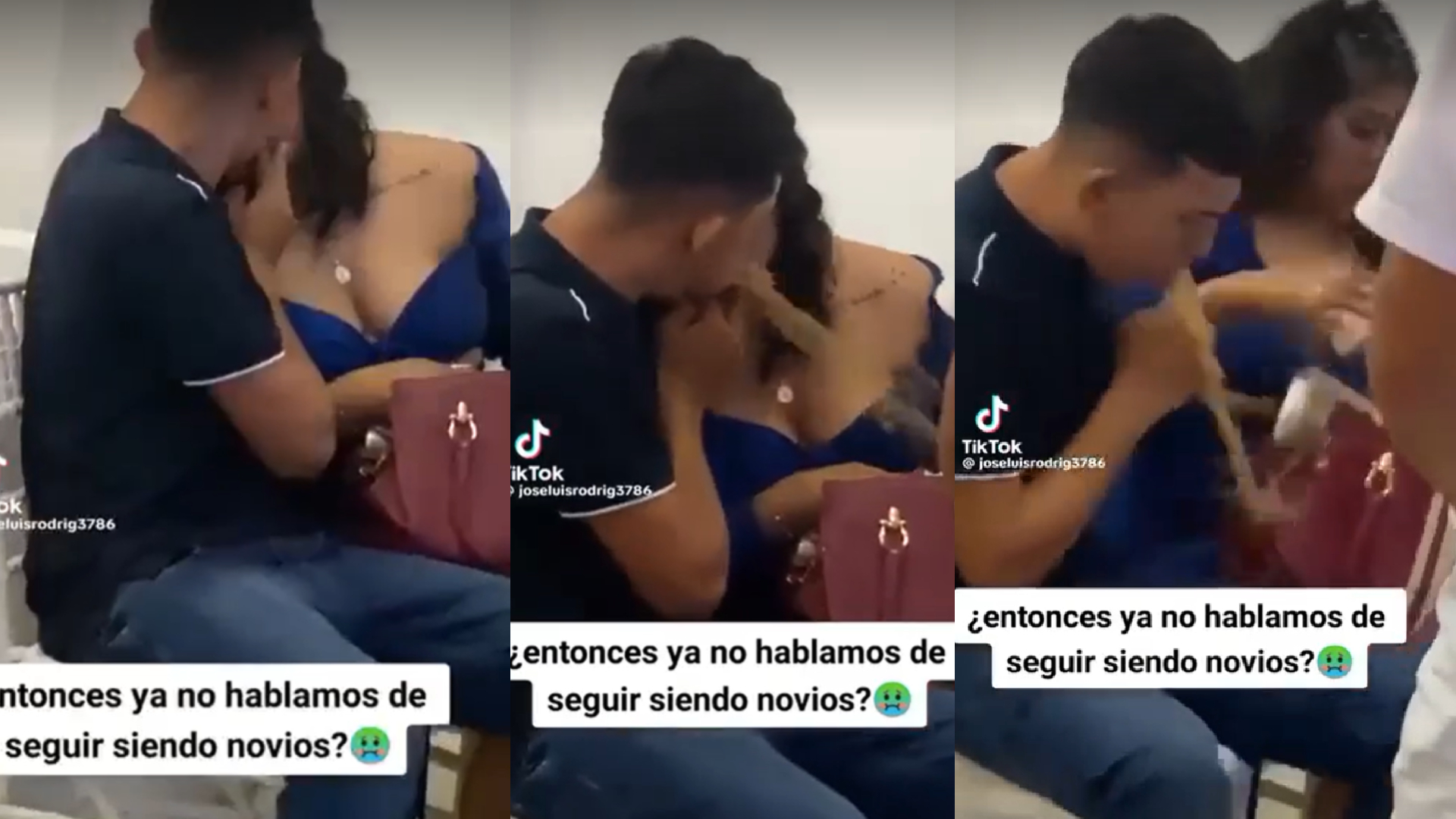 VIDEO: ¡Qué asco! Joven vomita a su novia durante un apasionado beso: 