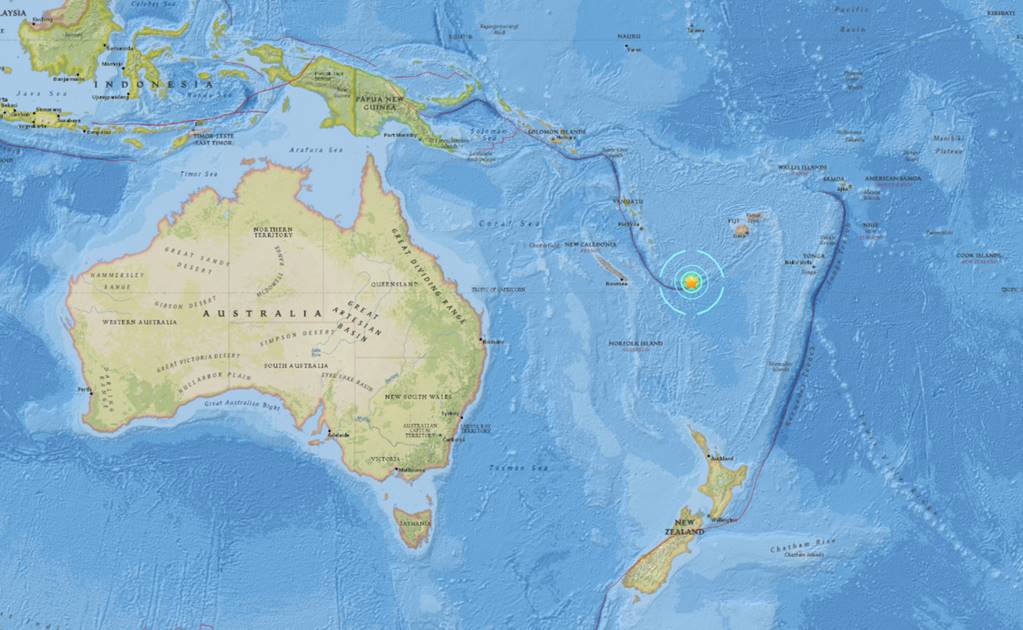Alerta de tsunami en 3 países del Pacífico Sur tras sismo de 7.6 grados