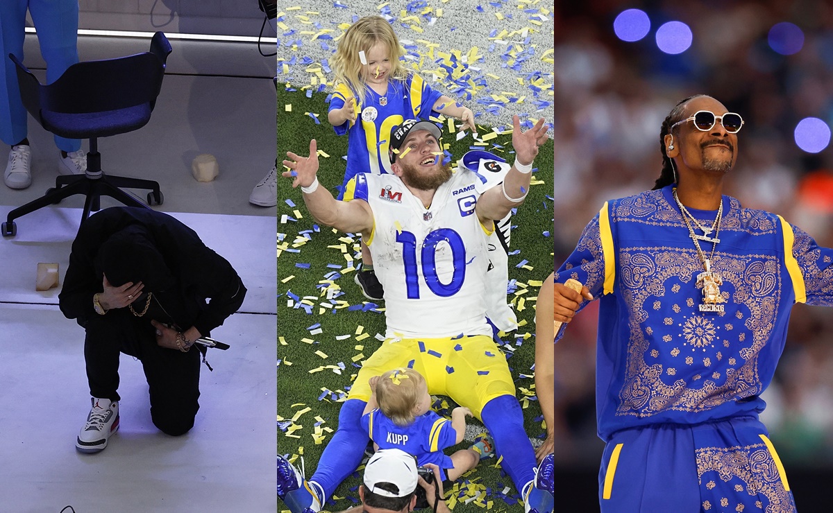 Victoria de los Rams, hip hop y una rodilla en tierra: los momentos Super Bowl