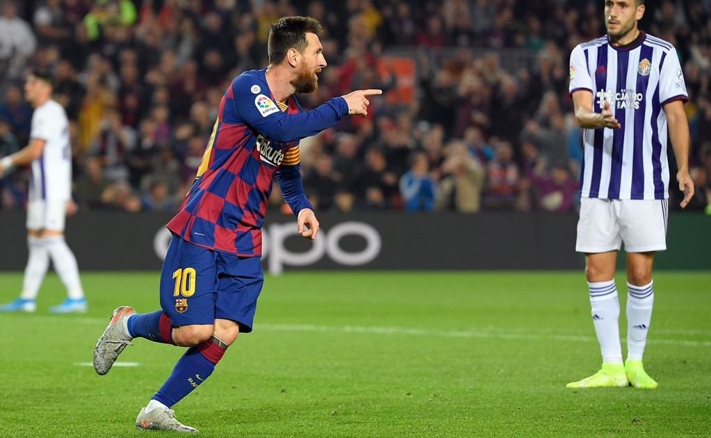 Barcelona aplasta al Valladolid con gran partido de Messi