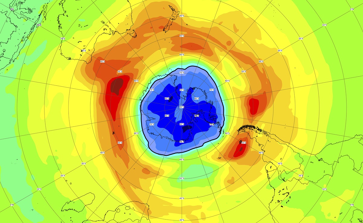 Agujero de ozono ya supera este año la extensión de la Antártida