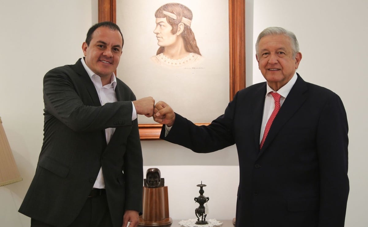 Recibe el presidente López Obrador al gobernador de Morelos en Palacio Nacional