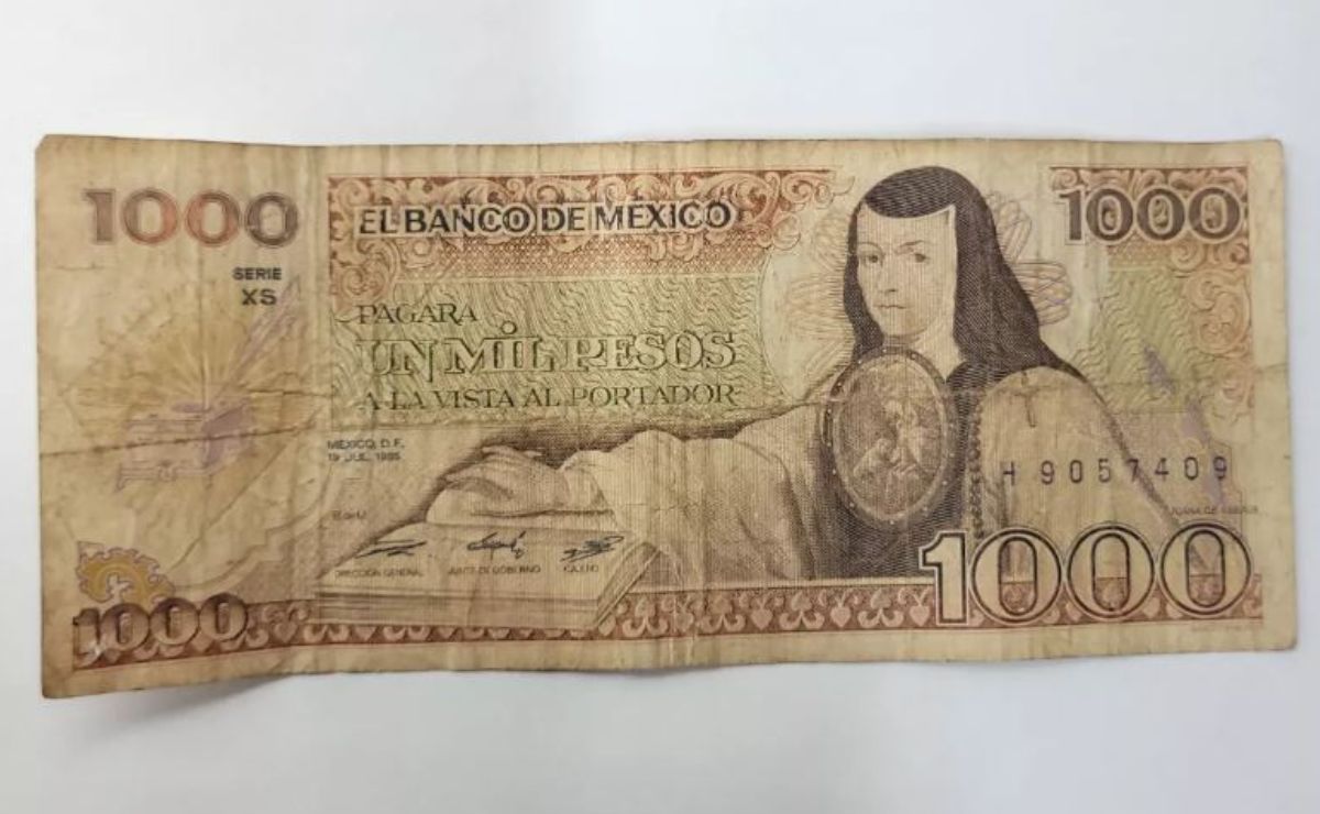 El billete antiguo de Sor Juana Inés de la Cruz que se vende en $250,000 pesos en internet