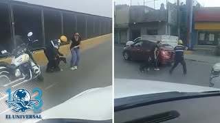 Policía detiene tránsito en Circuito Interior para rescatar a perro