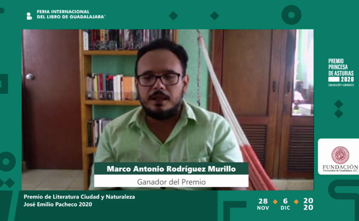 El poeta Marco Antonio Rodríguez Murillo gana el Premio Ciudad y Naturaleza José Emilio Pacheco 2020