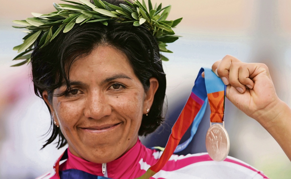Belem Guerrero y las monedas que le dieron una medalla en los Juegos Olímpicos