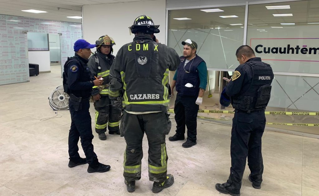 Atienden conato de incendio dentro de la sede de alcaldía Cuauhtémoc
