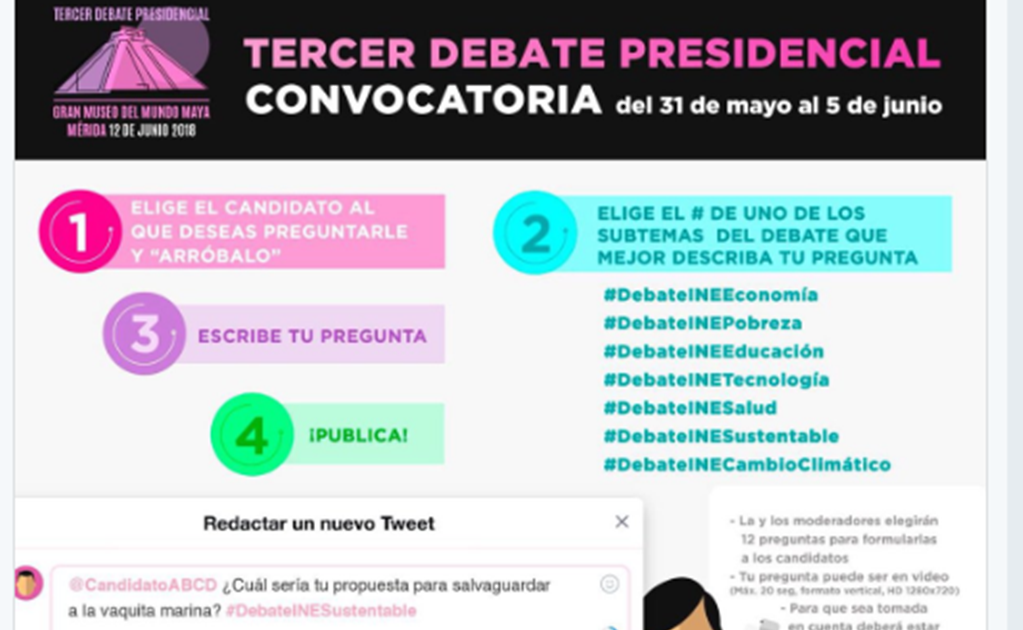 Así puedes participar en el tercer debate presidencial